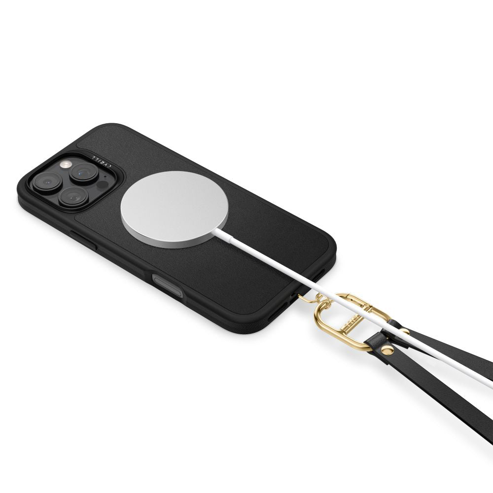 MagSafe tok Apple iPhone 16 Pro-hoz, Spigen, Cyrill Kajuk Classic Charm, Fekete
