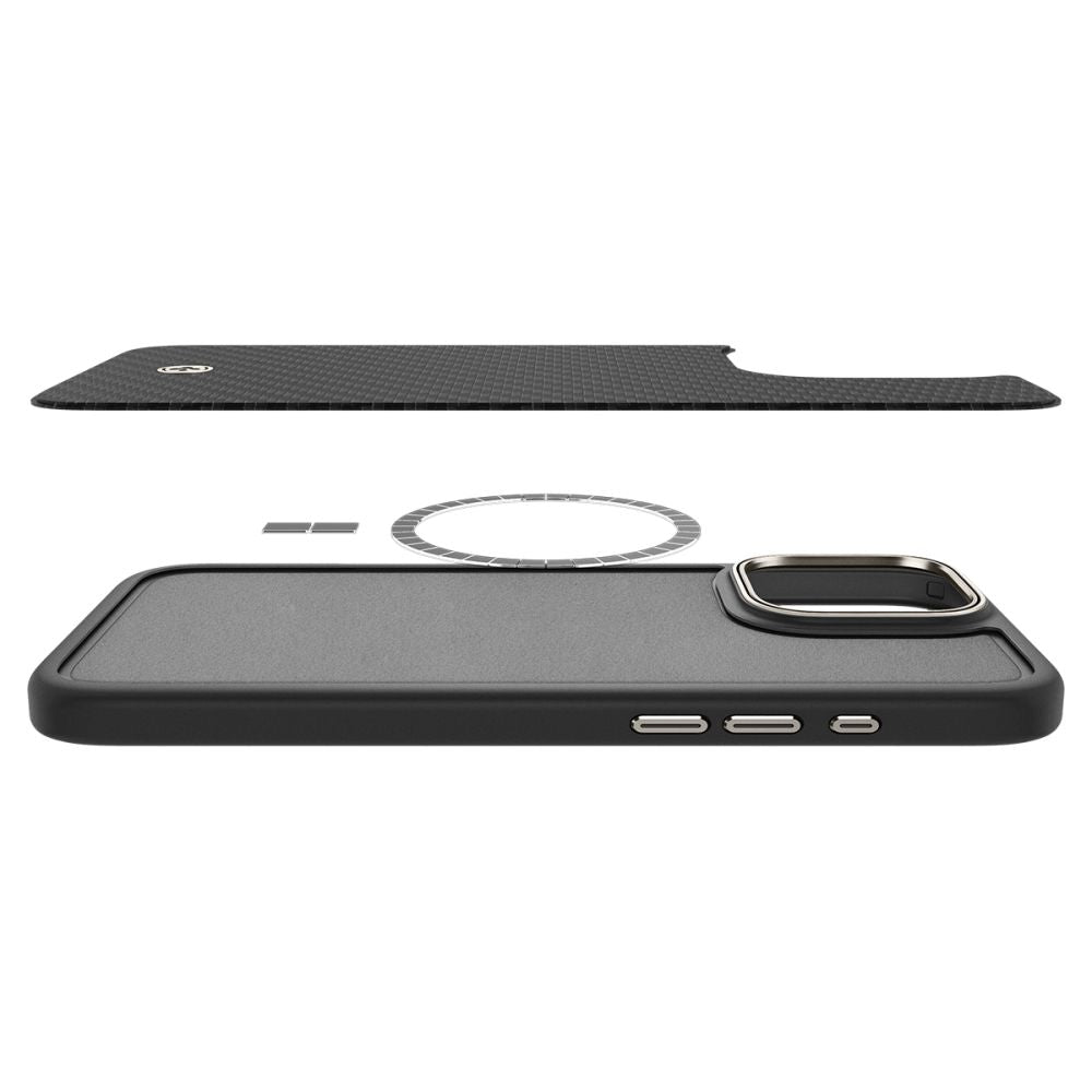 MagSafe tok Apple iPhone 16 Pro-hoz, Spigen, Enzo Aramid, Fekete