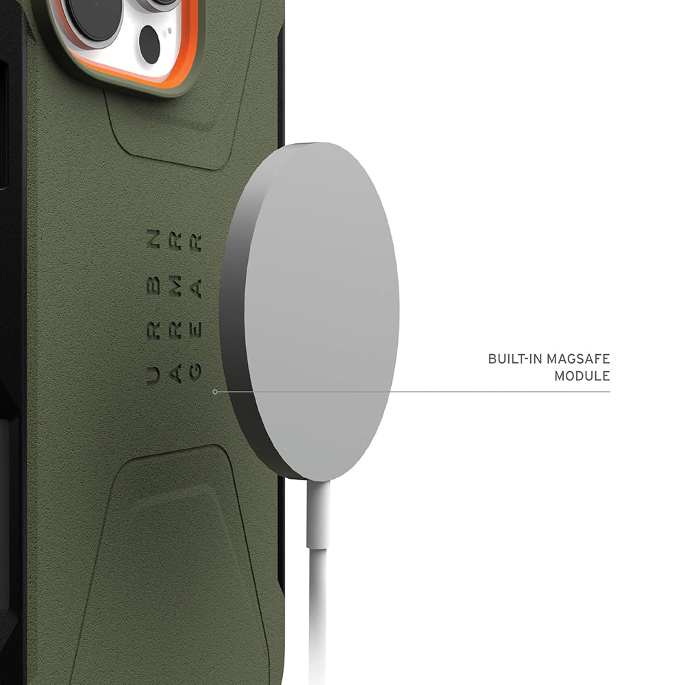 MagSafe tok Apple iPhone 16 Pro-hoz, Urban Armor Gear, Civilian, Zöld