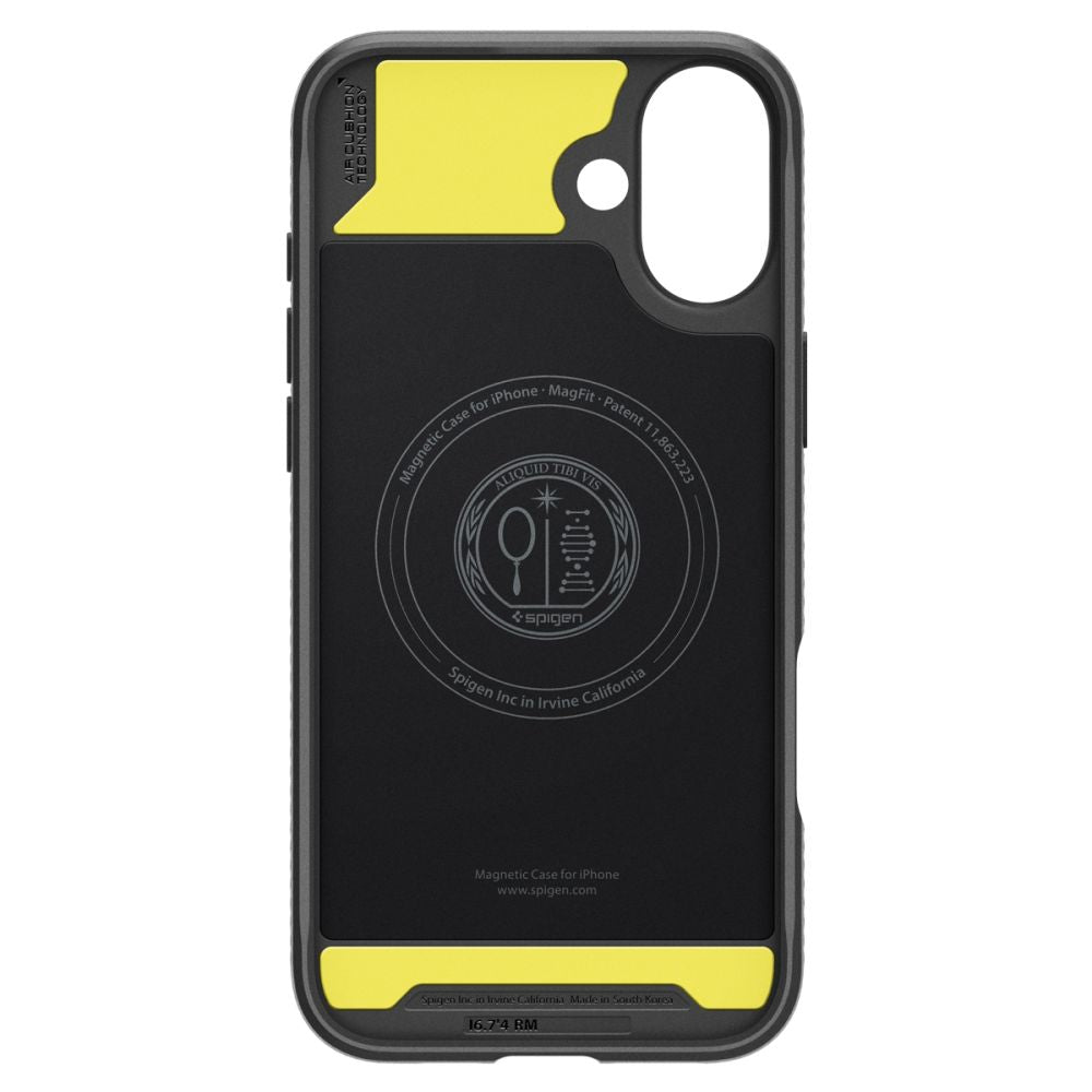 MagSafe tok Apple iPhone 16-hoz, Spigen, Rugged Armor, Matt Fekete