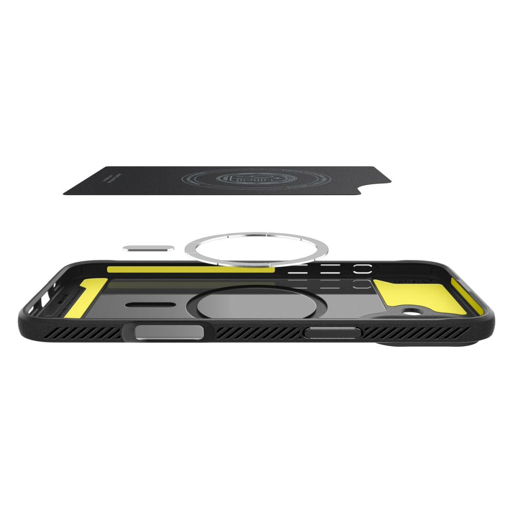 MagSafe tok Apple iPhone 16-hoz, Spigen, Rugged Armor, Matt Fekete