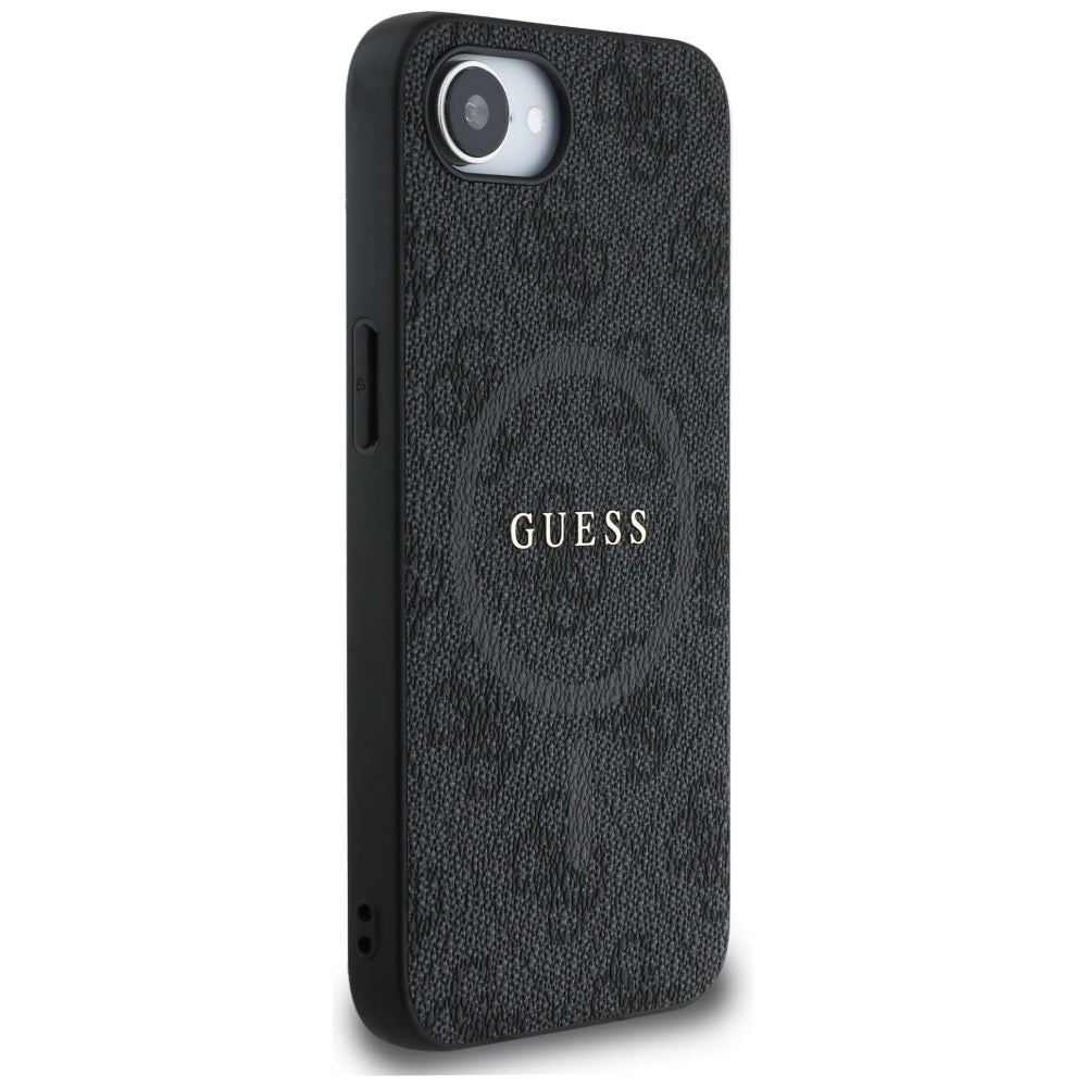 MagSafe tok Apple iPhone 17e / 16e készülékhez, Guess, 4G Ring Classic Logo, Fekete