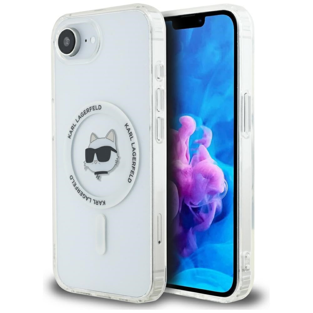 MagSafe tok Apple iPhone 17e / 16e készülékhez, Karl Lagerfeld, IML Choupette's Head, Fehér