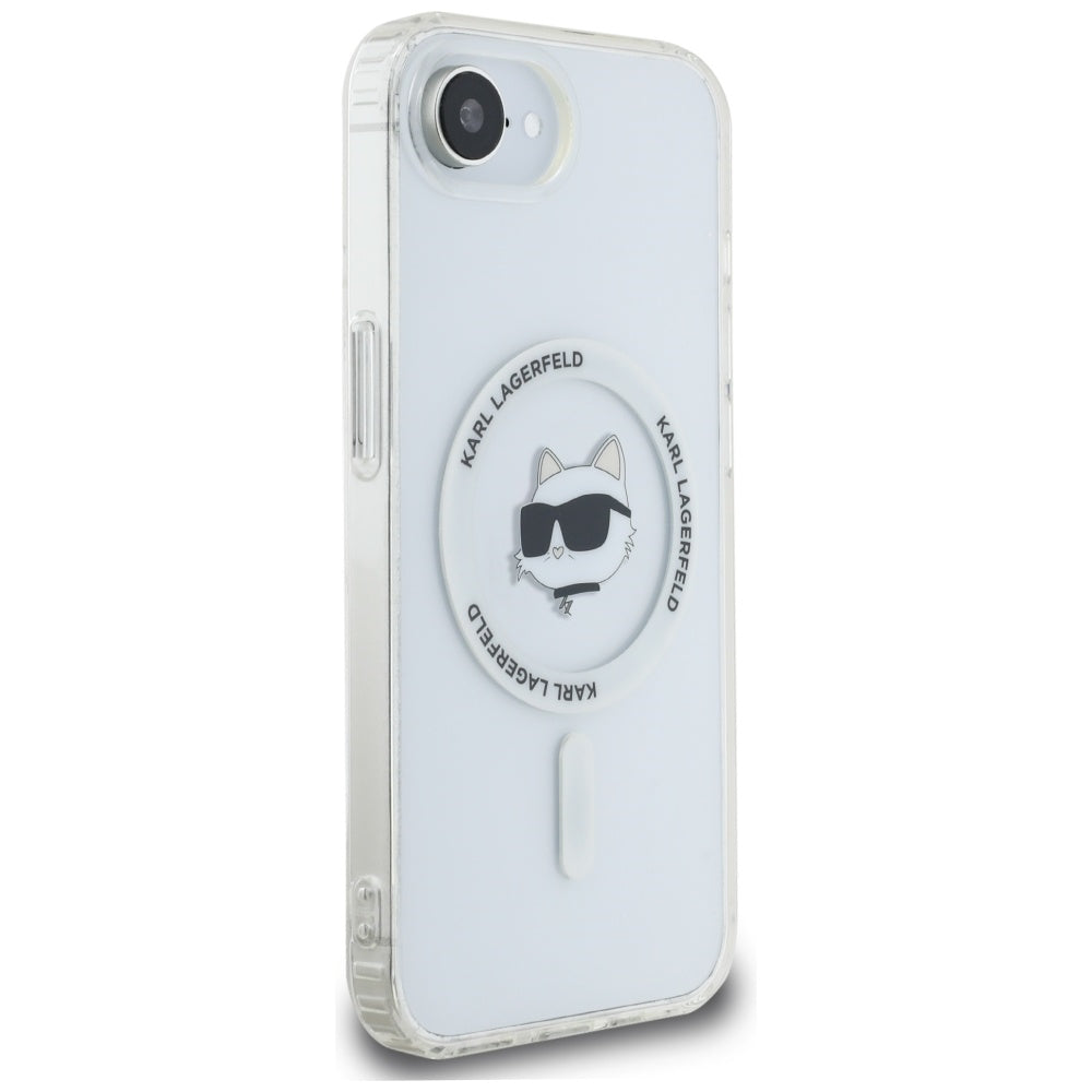 MagSafe tok Apple iPhone 17e / 16e készülékhez, Karl Lagerfeld, IML Choupette's Head, Fehér