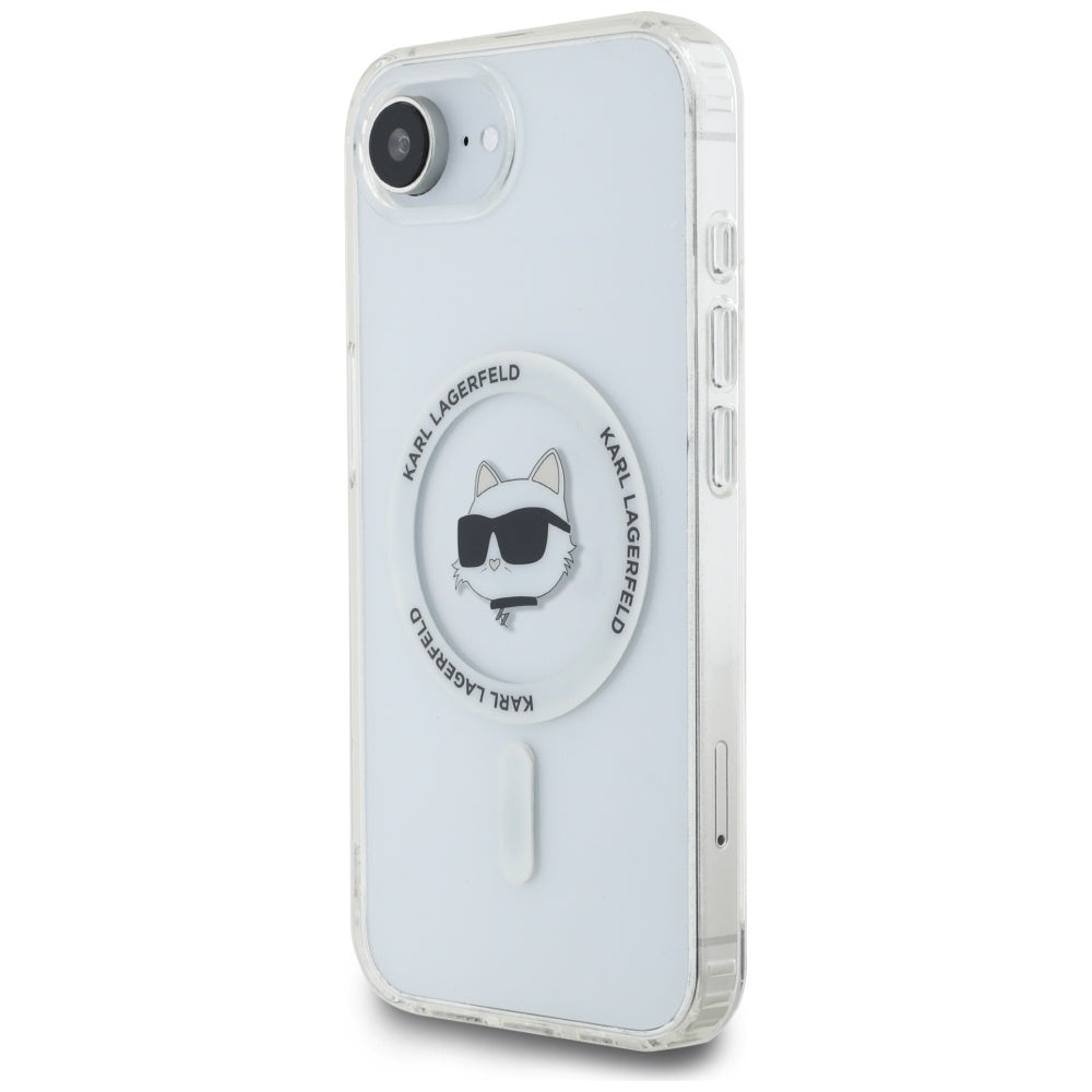 MagSafe tok Apple iPhone 17e / 16e készülékhez, Karl Lagerfeld, IML Choupette's Head, Fehér
