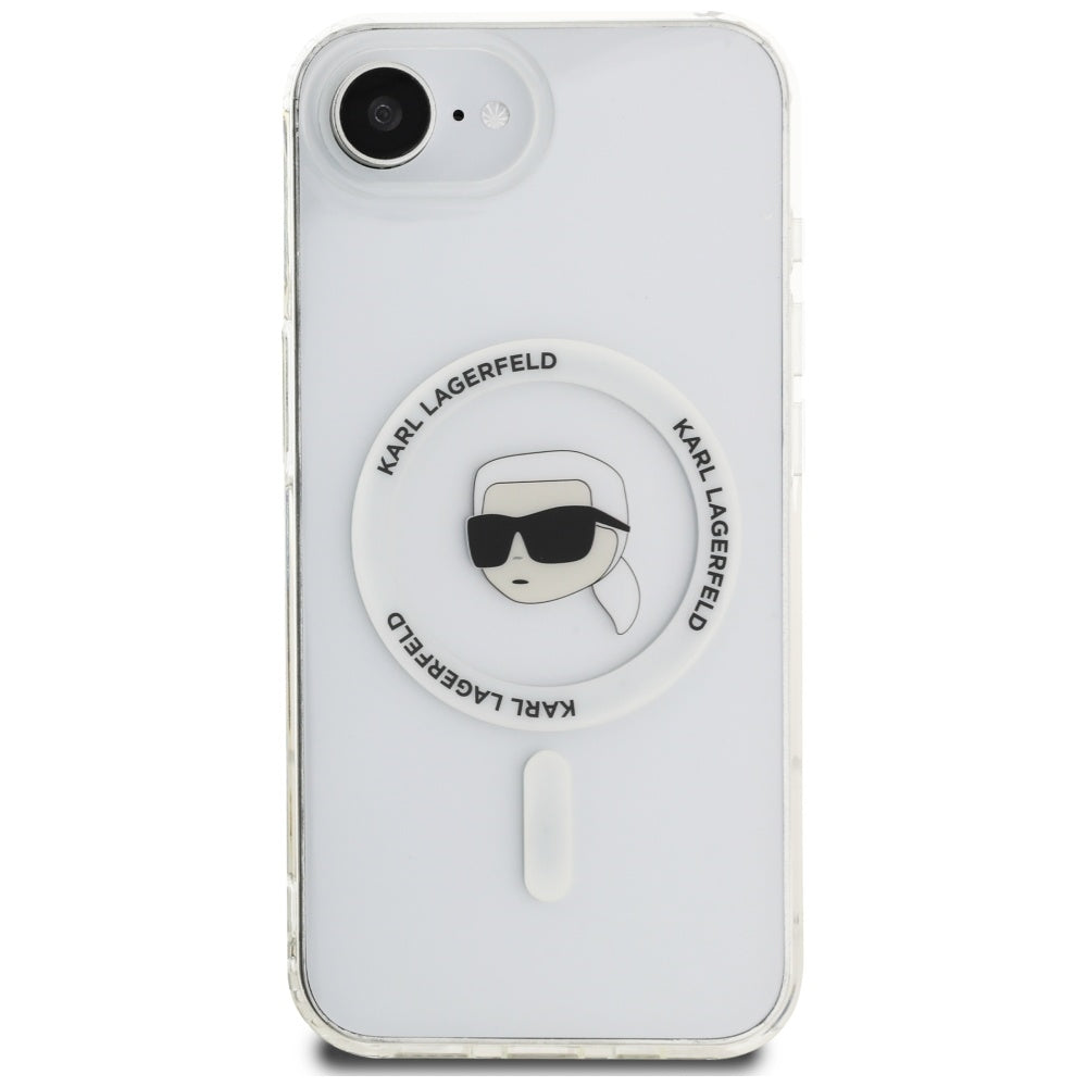 MagSafe Case for Apple iPhone 17e / 16e, Karl Lagerfeld, IML Karl's Head, White
