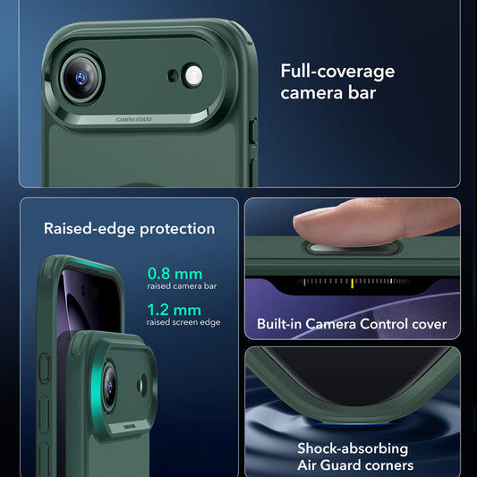 MagSafe tok Apple iPhone 17 Air-hez, ESR, Classic Hybrid, Szaténzöld