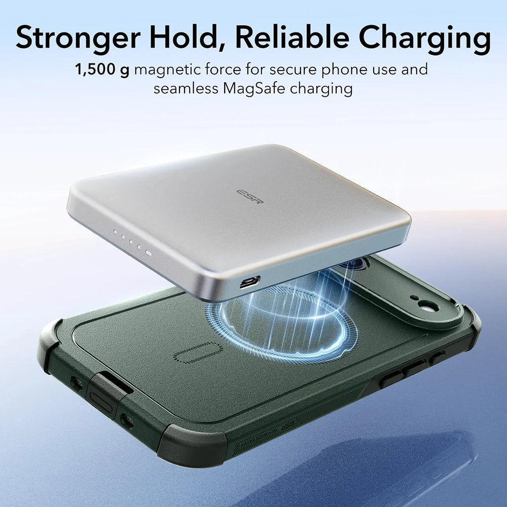 MagSafe tok Apple iPhone 17 Air-hez, ESR, Cyber, Zöld