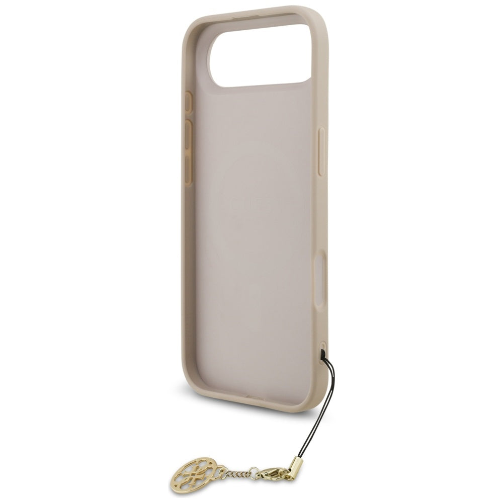 MagSafe tok Apple iPhone 17 Air-hez, Guess, 4G Charm Cradle, Rózsaszín