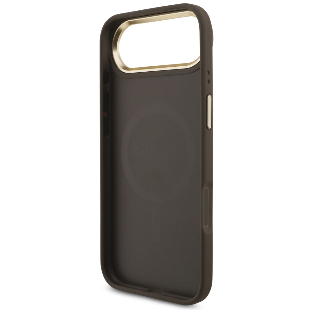 MagSafe Case for Apple iPhone 17 Air, Guess, 4G Strass Logo, Brown