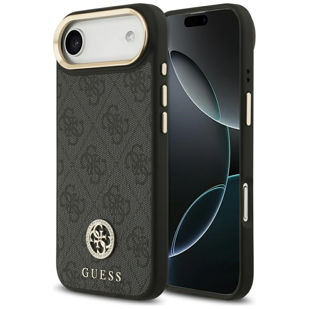 MagSafe tok Apple iPhone 17 Air-hez, Guess, 4G Strass Logo, Fekete