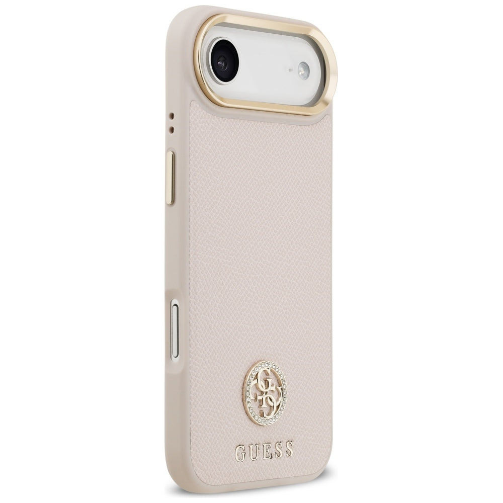 MagSafe tok Apple iPhone 17 Air-hez, Guess, Grained Strass Logo, Rózsaszín
