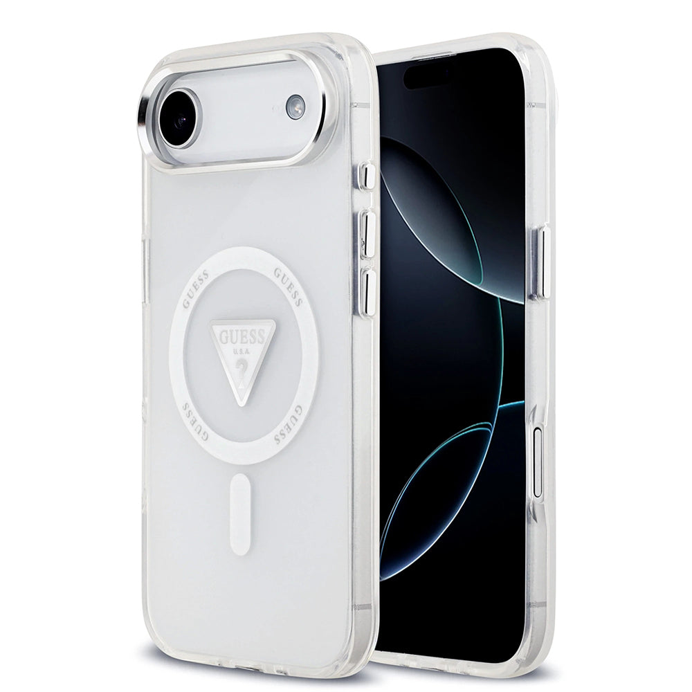 MagSafe tok Apple iPhone 17 Air-hez, Guess, IML Gradient Triangle Logo, Átlátszó