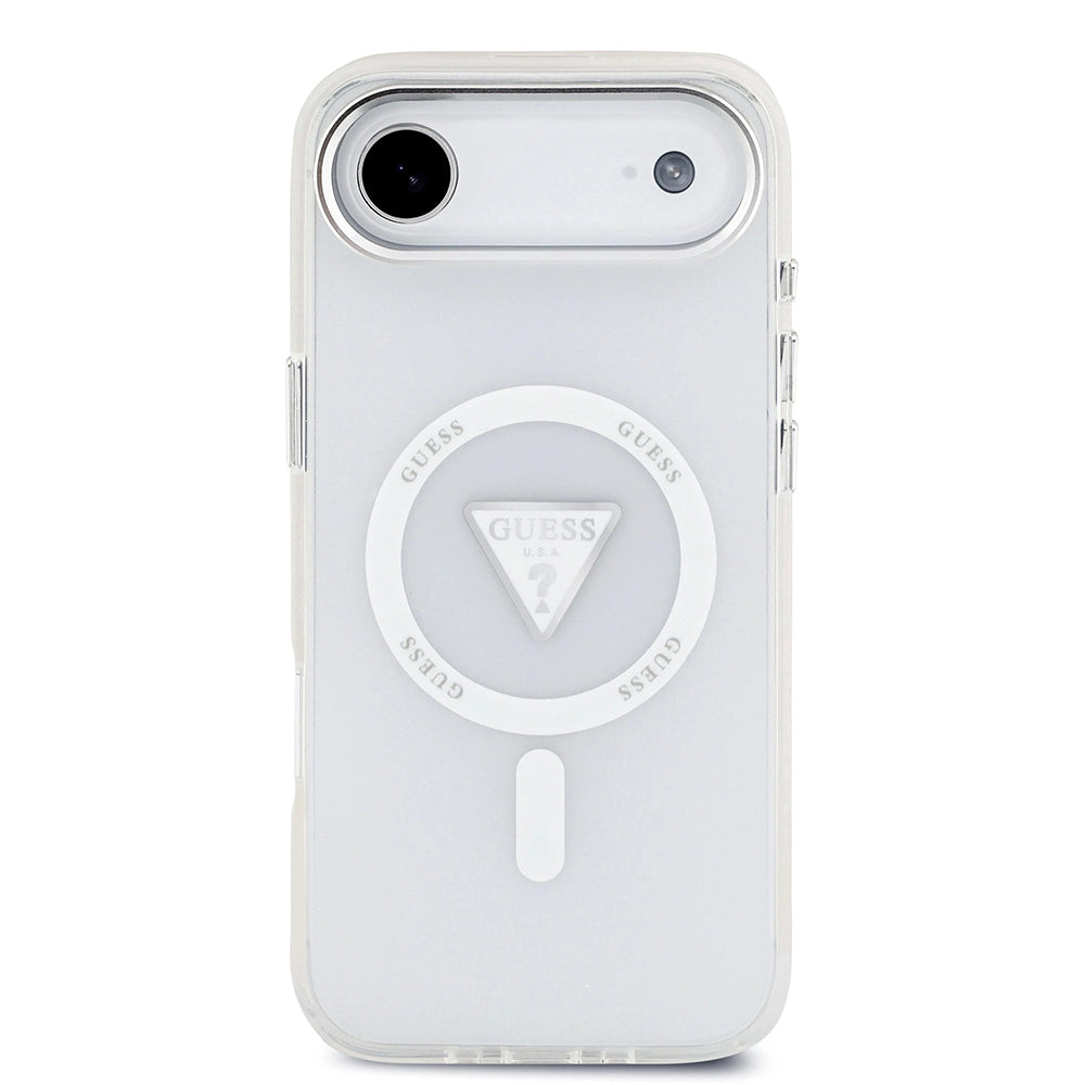MagSafe tok Apple iPhone 17 Air-hez, Guess, IML Gradient Triangle Logo, Átlátszó
