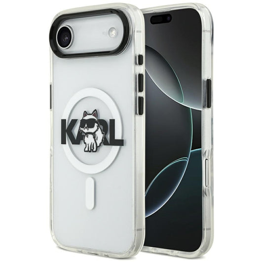MagSafe tok Apple iPhone 17 Air-hez, Karl Lagerfeld, IML Sketch Logo Choupette, Átlátszó