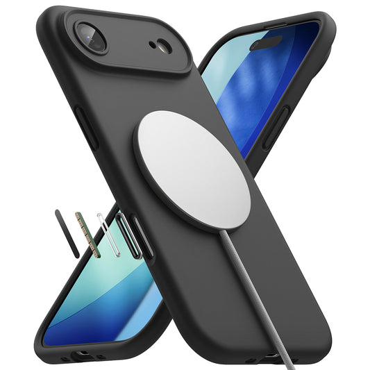 MagSafe tok Apple iPhone 17 Air-hez, Ringke, Szilikon, Fekete