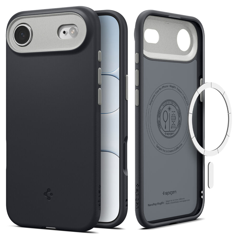 MagSafe tok Apple iPhone 17 Air-hez, Spigen, Caseology Nano Pop, Fekete ACS10301