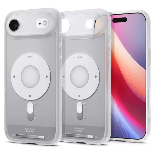 MagSafe tok Apple iPhone 17 Air-hez, Spigen, Ultra Hybrid Classic, Ezüst