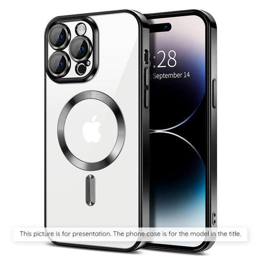 MagSafe tok Apple iPhone 17 Air-hez, Techsuit, Luxury Crystal, Fekete