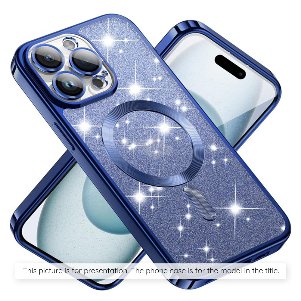 MagSafe tok Apple iPhone 17 Air-hez, Techsuit, Luxury Glitter, Kék