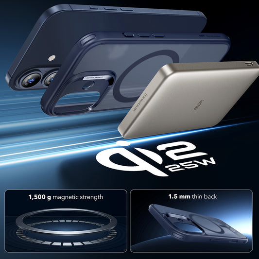 MagSafe tok Apple iPhone 17-hez, ESR, Classic Hybrid, Szaténkék