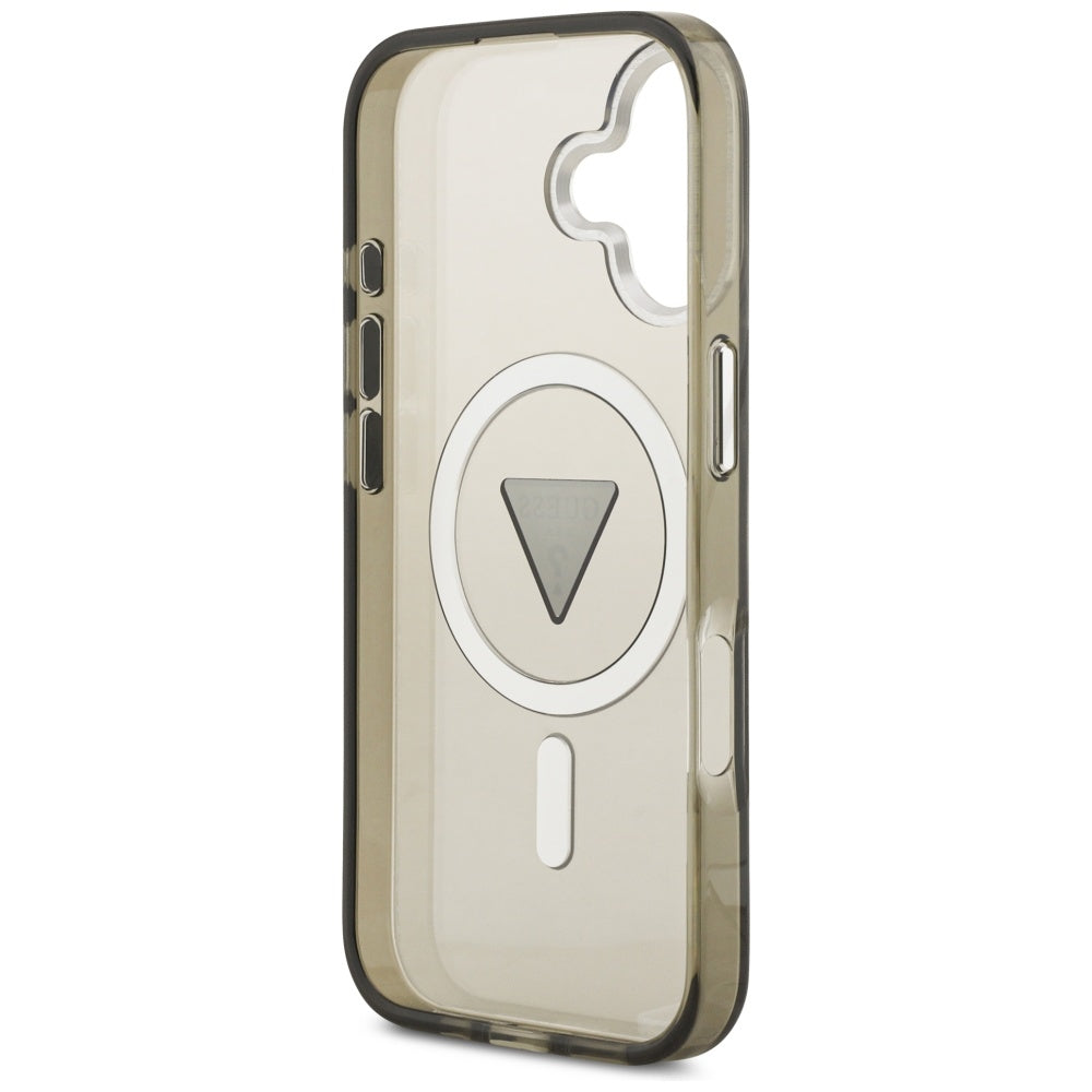 MagSafe tok Apple iPhone 17-hez, Guess, IML Gradient Triangle Logo, Ezüstös Khaki