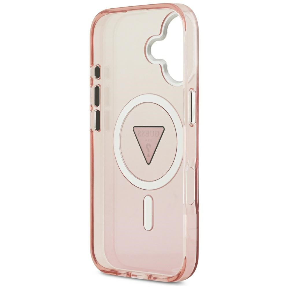 MagSafe tok Apple iPhone 17-hez, Guess, IML Gradient Triangle Logo, Rózsaszín
