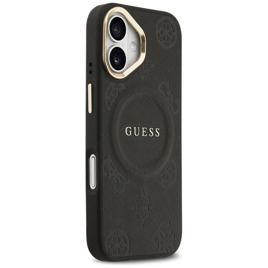MagSafe tok Apple iPhone 17-hez, Guess, Peony Hot Stamp, Fekete