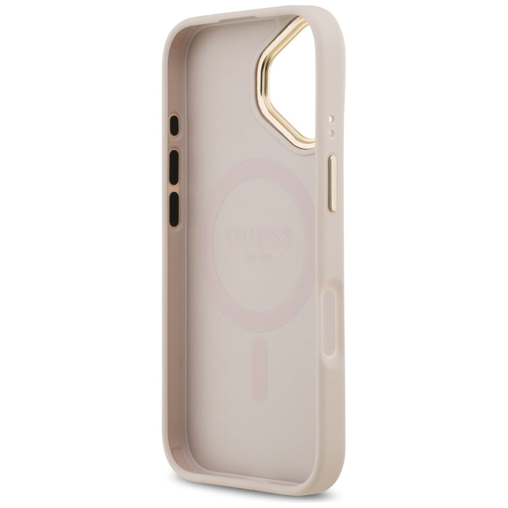 MagSafe Case for Apple iPhone 17, Guess, Peony Hot Stamp, Pink