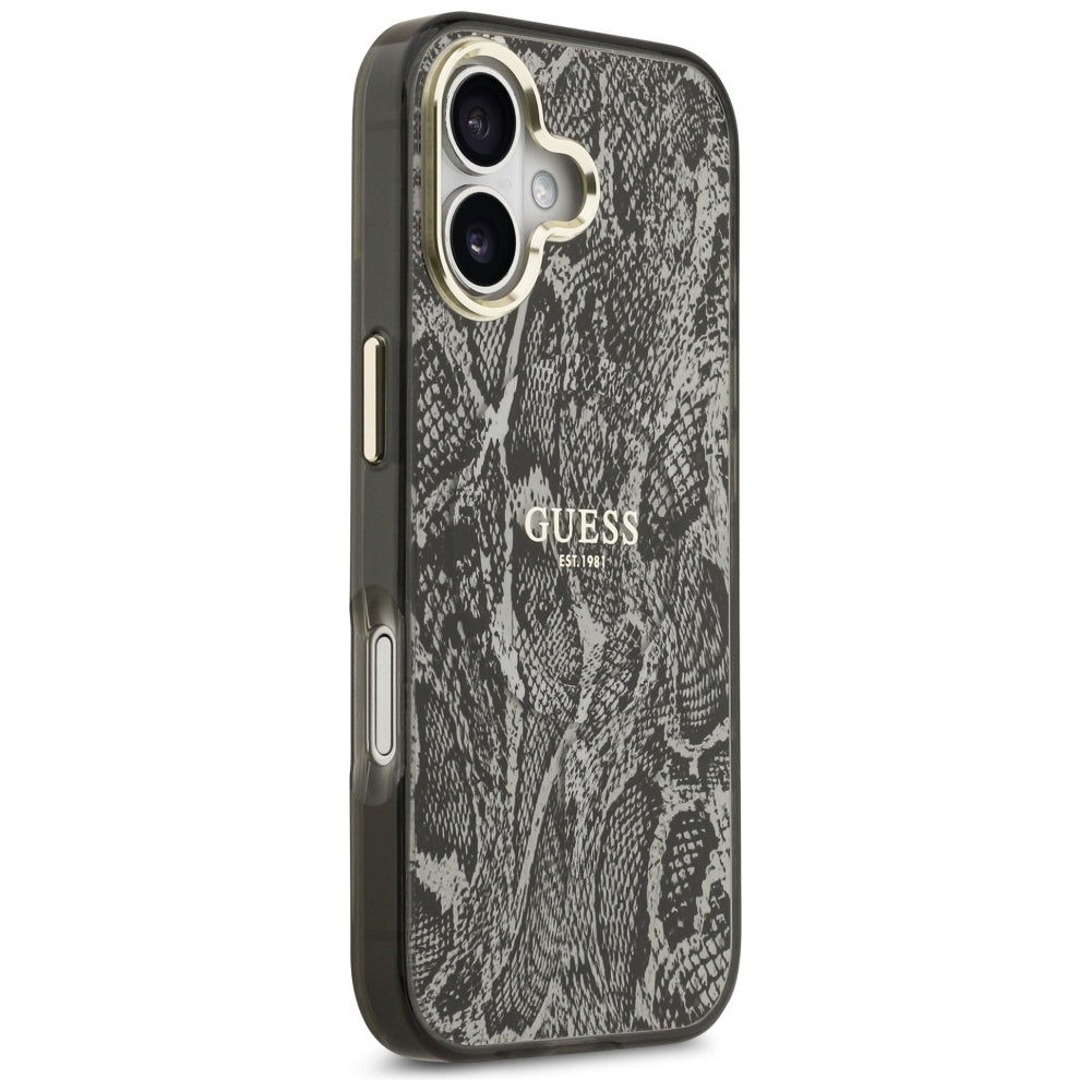 MagSafe tok Apple iPhone 17-hez, Guess, Python minta, Fekete