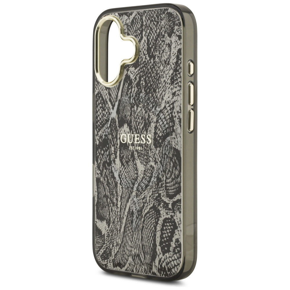 MagSafe tok Apple iPhone 17-hez, Guess, Python minta, Fekete