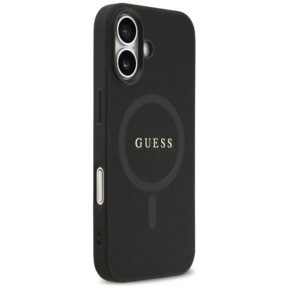 MagSafe Case for Apple iPhone 17, Guess, Saffiano Classic Logo, Black