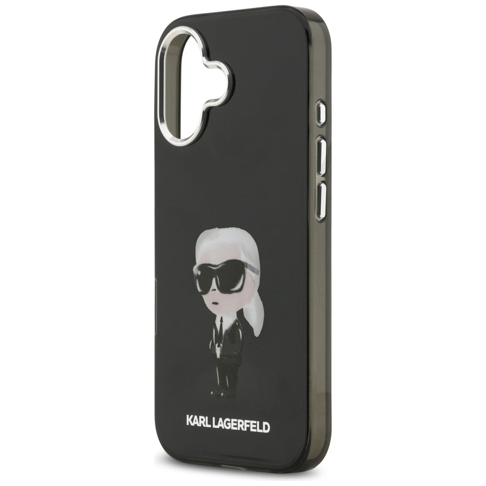 MagSafe tok Apple iPhone 17-hez, Karl Lagerfeld, IML Aquarelle Karl Ikonik, Fekete