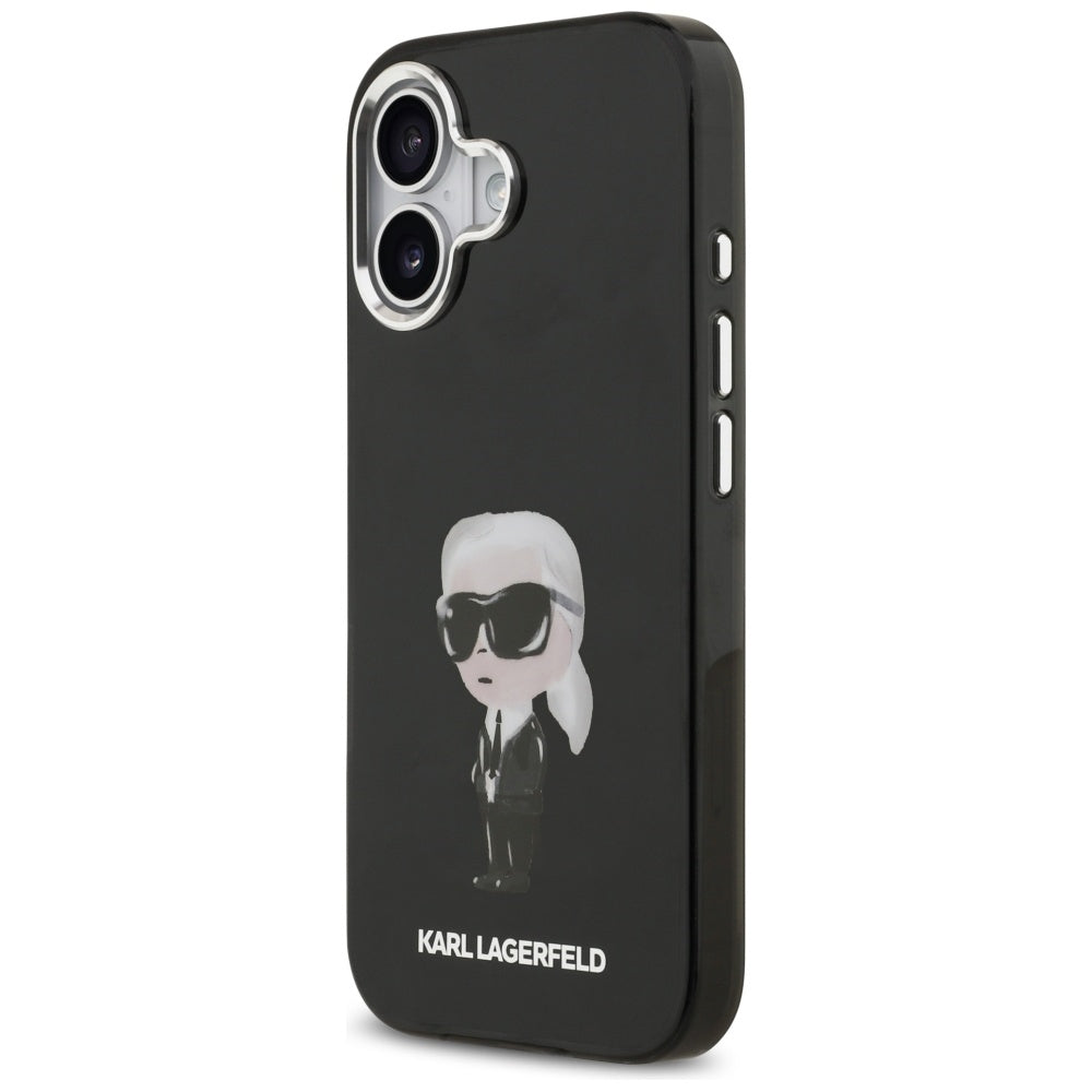 MagSafe tok Apple iPhone 17-hez, Karl Lagerfeld, IML Aquarelle Karl Ikonik, Fekete