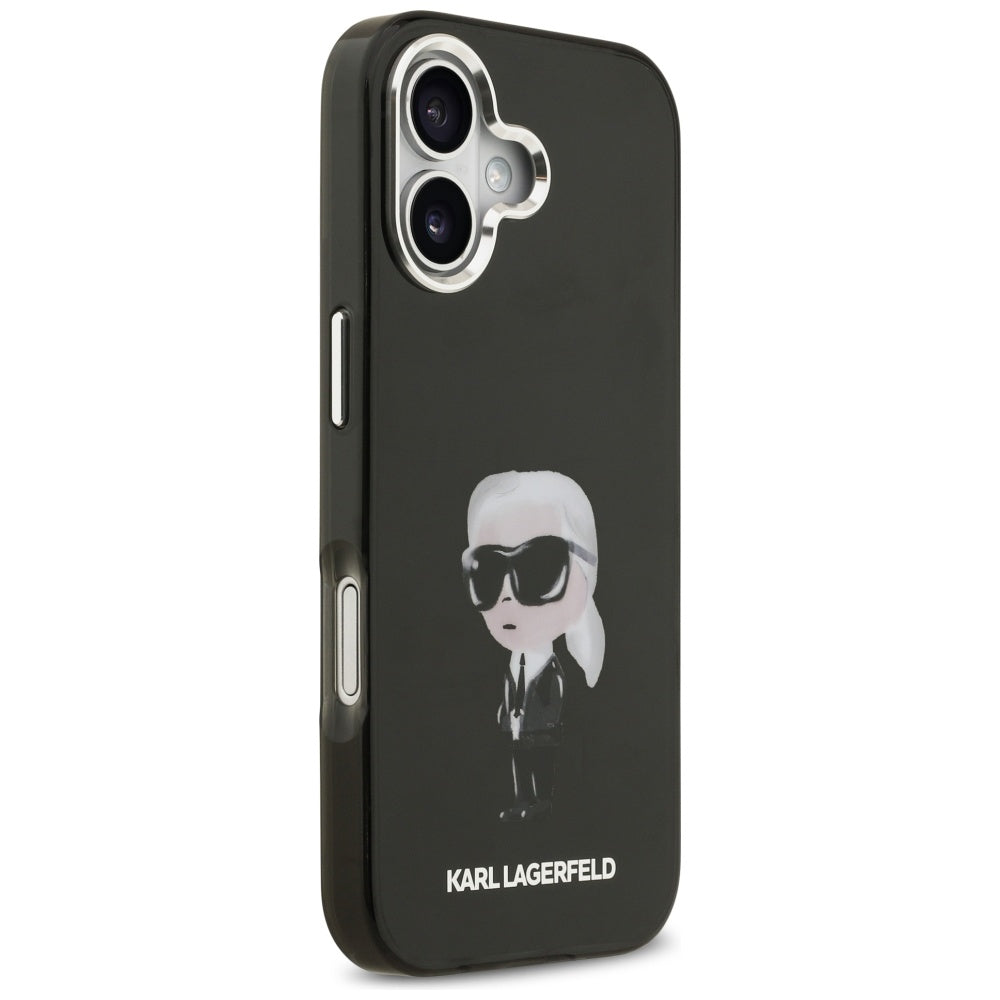 MagSafe tok Apple iPhone 17-hez, Karl Lagerfeld, IML Aquarelle Karl Ikonik, Fekete