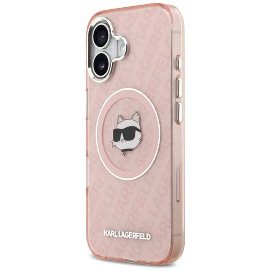 MagSafe Case for Apple iPhone 17, Karl Lagerfeld, IML Choupette's Head, Pink