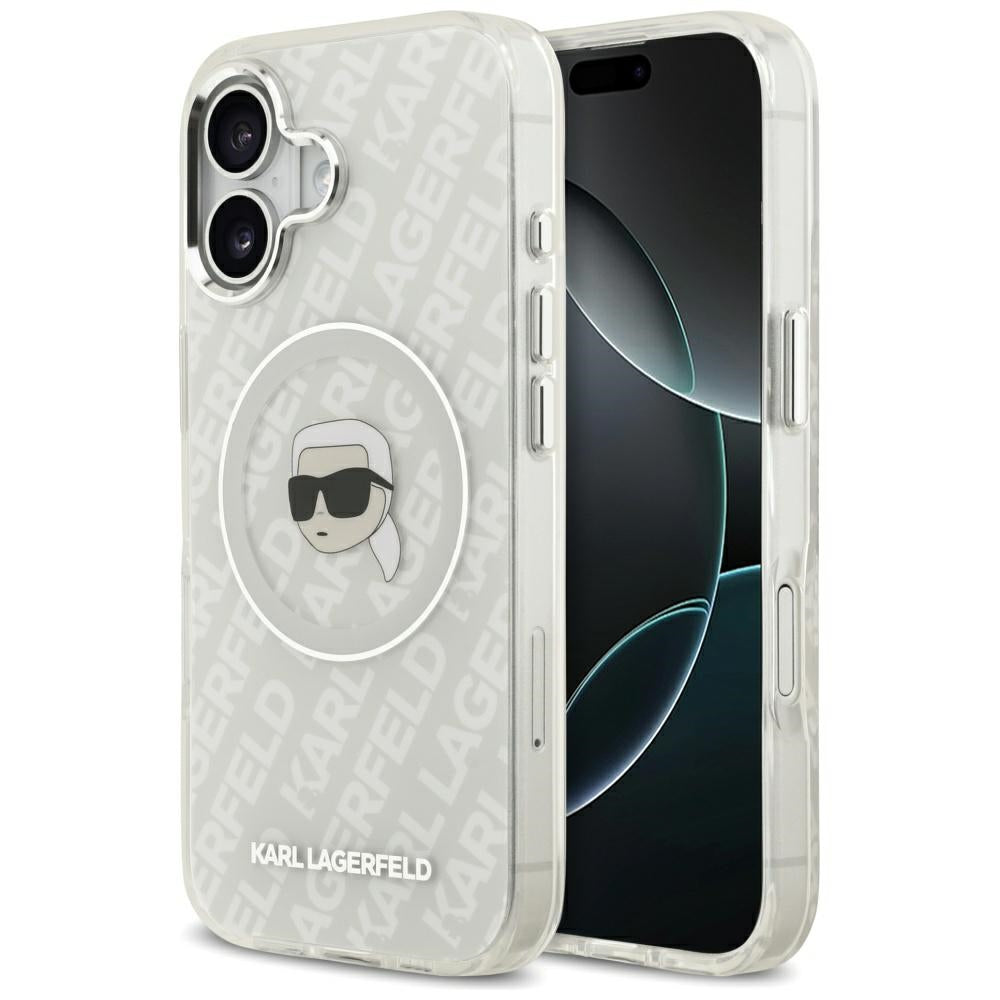 MagSafe tok Apple iPhone 17-hez, Karl Lagerfeld, IML Karl`s Head, Szürke