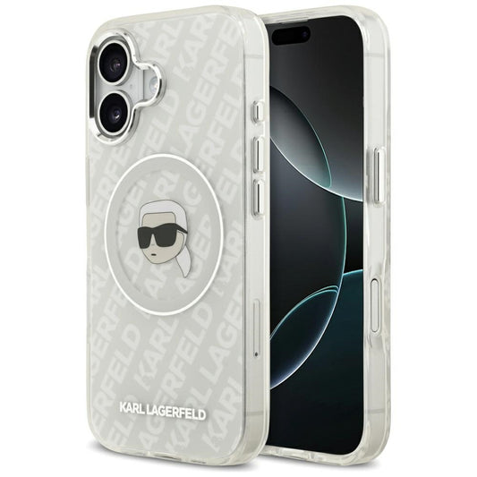 MagSafe tok Apple iPhone 17-hez, Karl Lagerfeld, IML Karl`s Head, Szürke