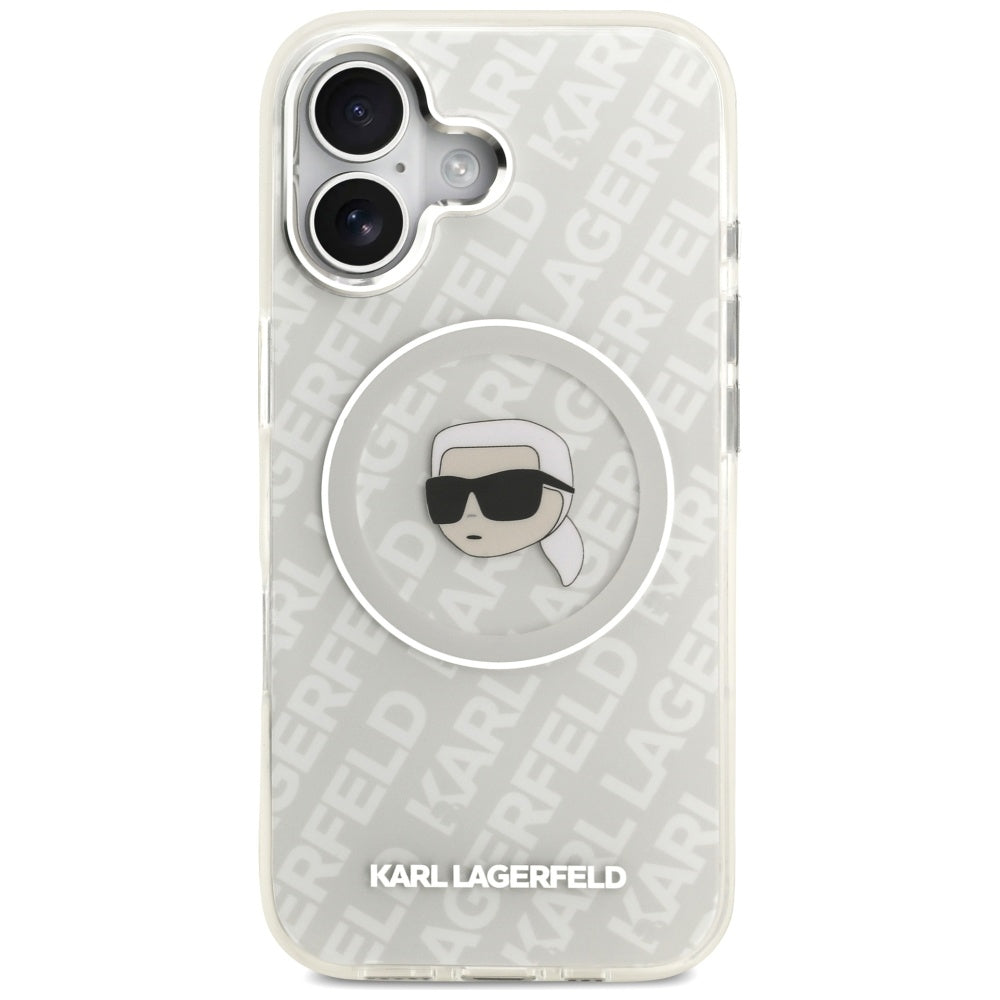 MagSafe tok Apple iPhone 17-hez, Karl Lagerfeld, IML Karl`s Head, Szürke