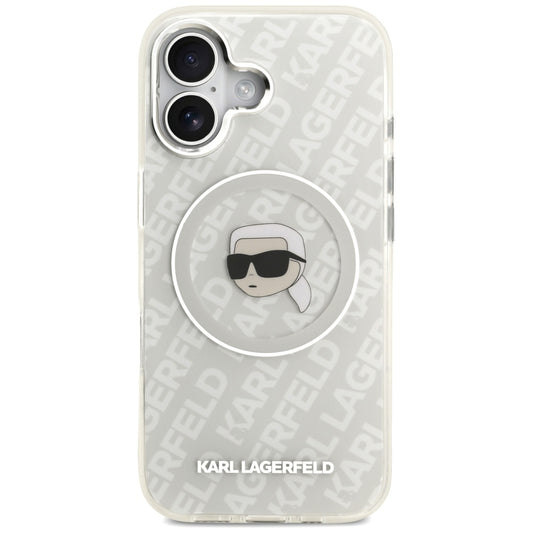 MagSafe tok Apple iPhone 17-hez, Karl Lagerfeld, IML Karl`s Head, Szürke
