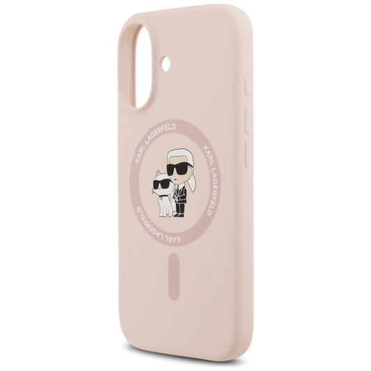 MagSafe Case for Apple iPhone 17, Karl Lagerfeld, Ring Karl & Choupette, Pink