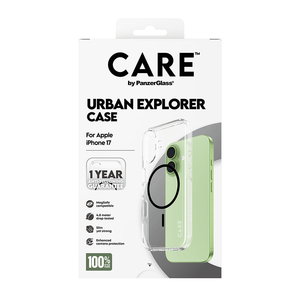 MagSafe tok Apple iPhone 17-hez, PanzerGlass, Care Urban Explorer, Átlátszó Fekete