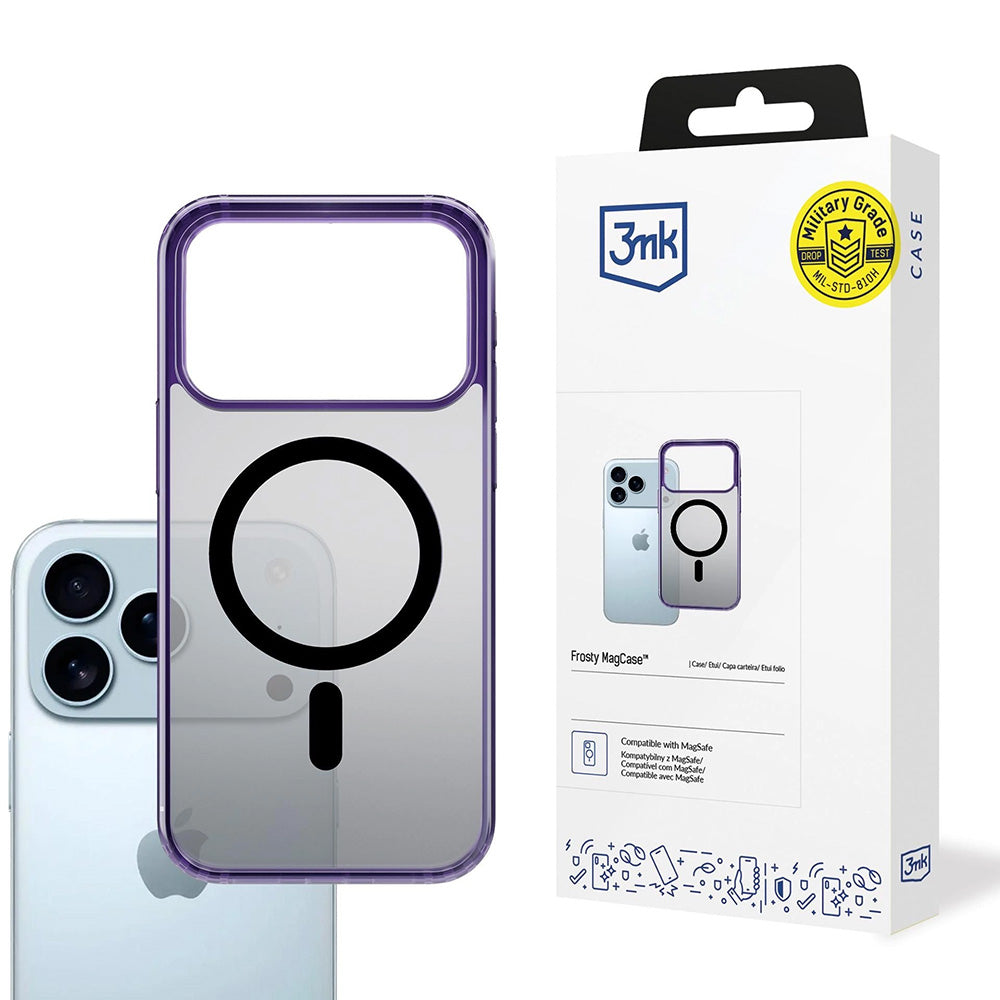 MagSafe Case for Apple iPhone 17 Pro, 3MK, Frosty MagCase, Purple