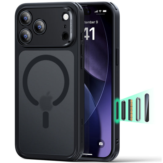 MagSafe tok Apple iPhone 17 Pro-hoz, ESR, Classic Hybrid, Szaténfekete