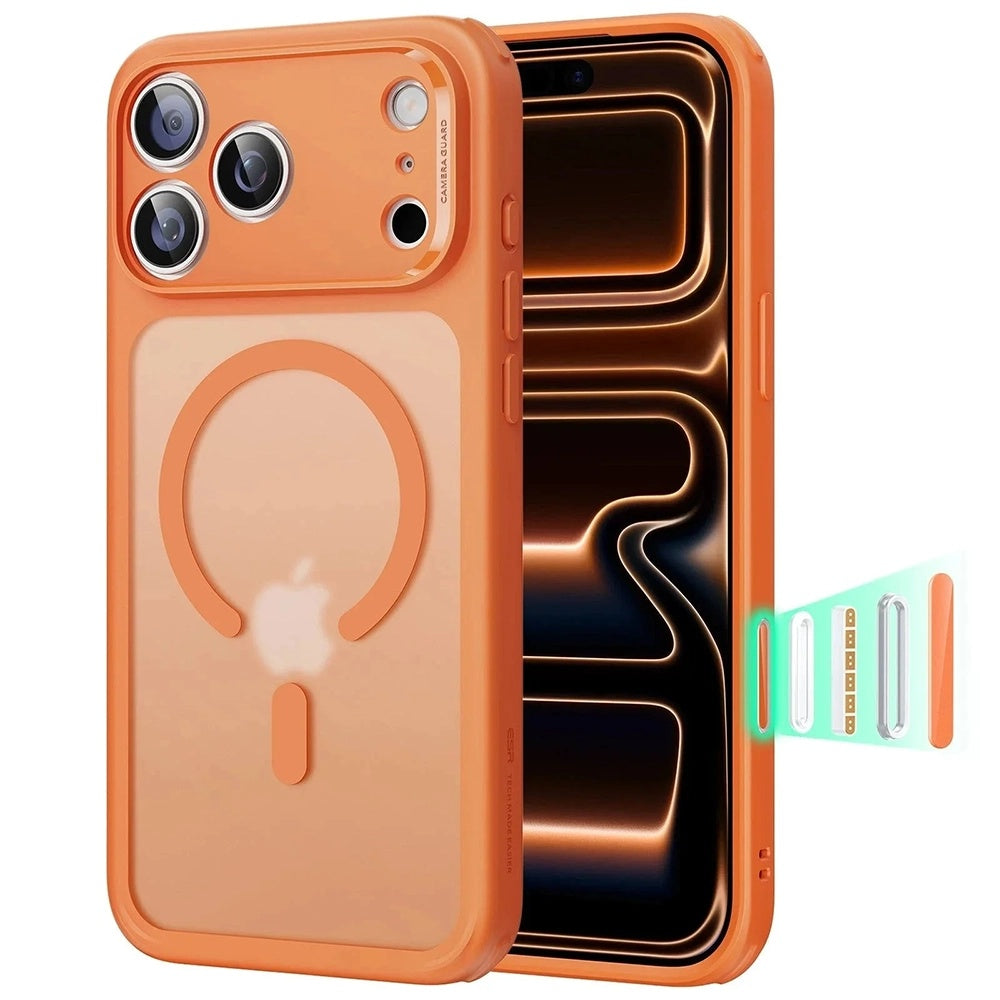 MagSafe tok Apple iPhone 17 Pro-hoz, ESR, Classic Hybrid, Szatén Narancs