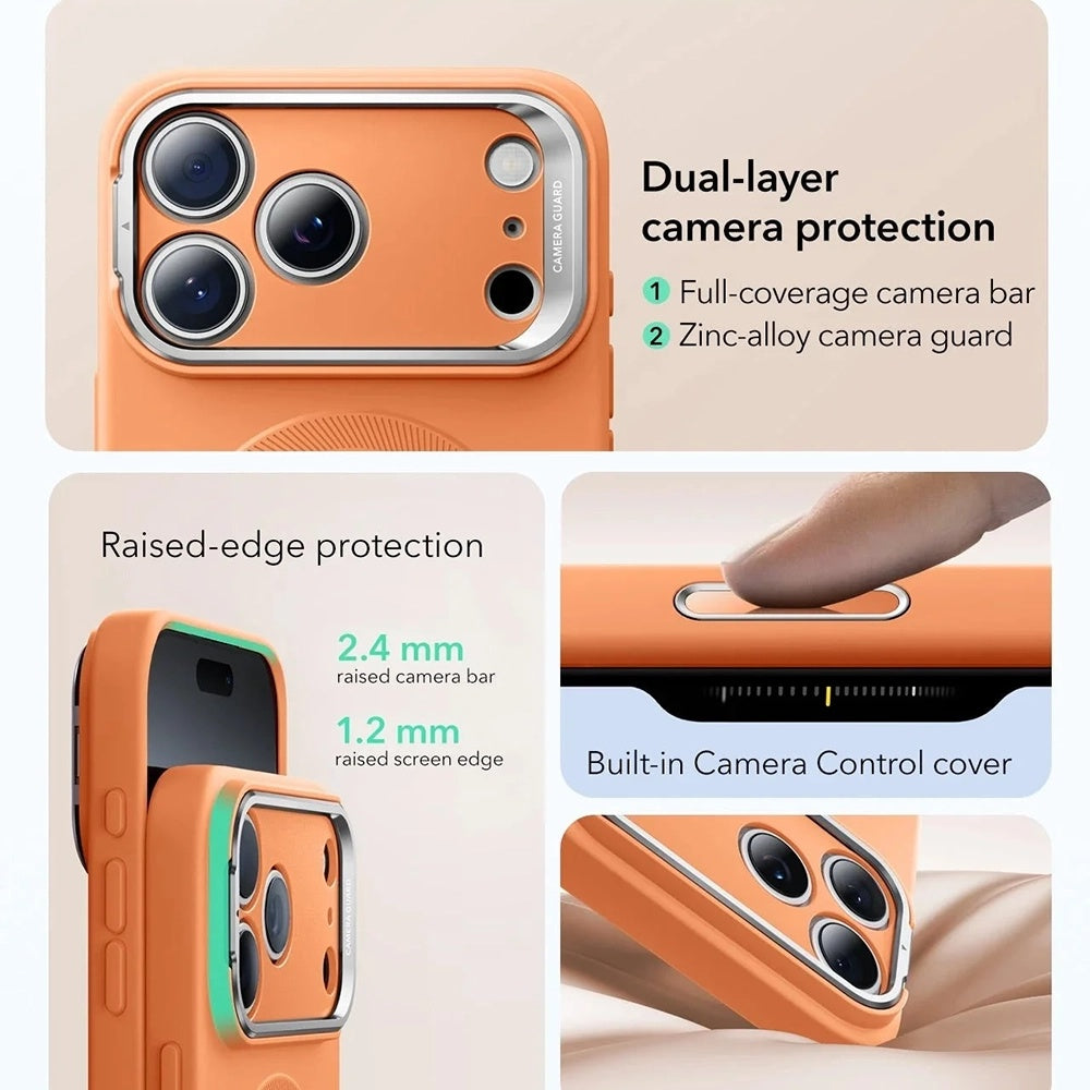 MagSafe tok Apple iPhone 17 Pro-hoz, ESR, Cloud Soft Kickstand, Narancssárga