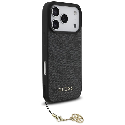 MagSafe Case for Apple iPhone 17 Pro, Guess, 4G Charm Cradle, Black