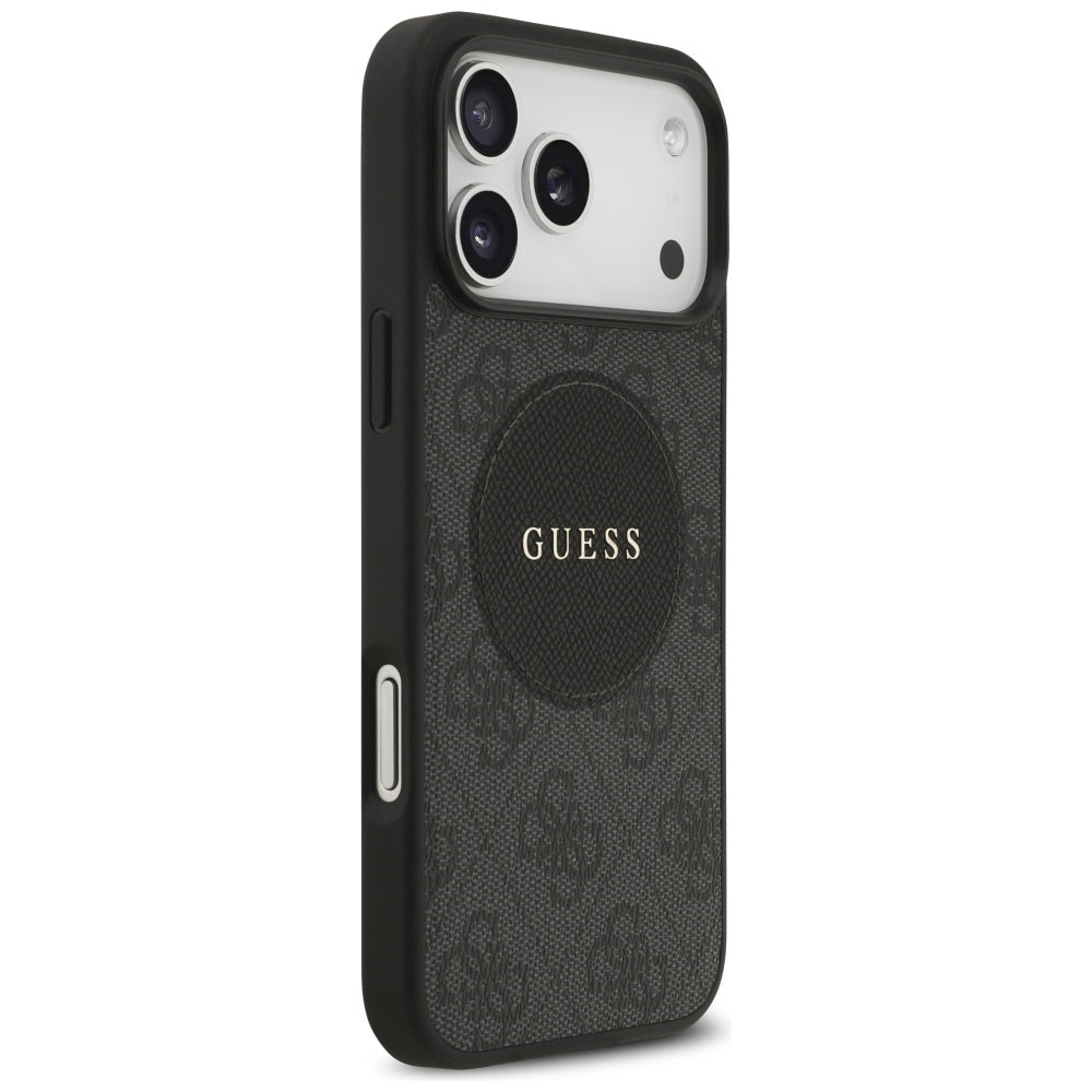MagSafe tok Apple iPhone 17 Pro-hoz, Guess, 4G Circle Classic Logo, Fekete