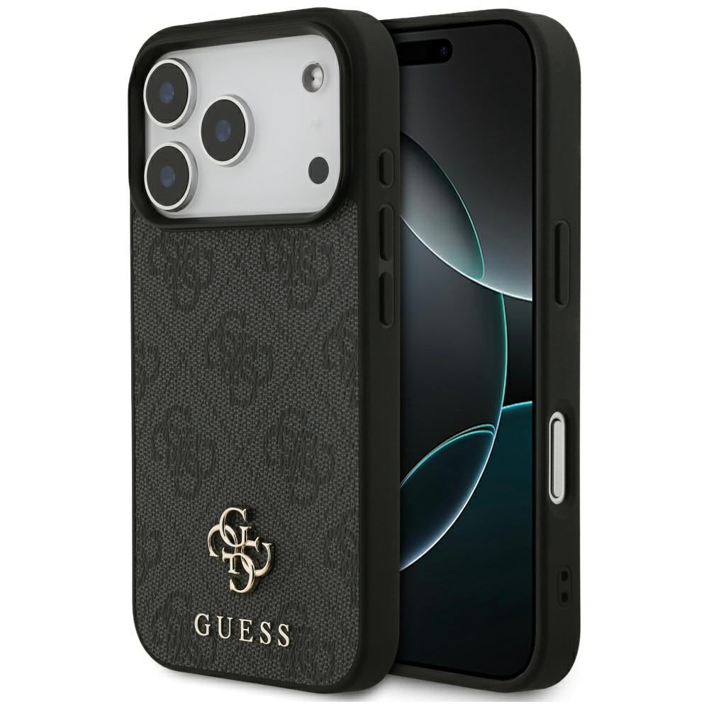 MagSafe tok Apple iPhone 17 Pro-hoz, Guess, 4G Small and Classic Logo, Fekete