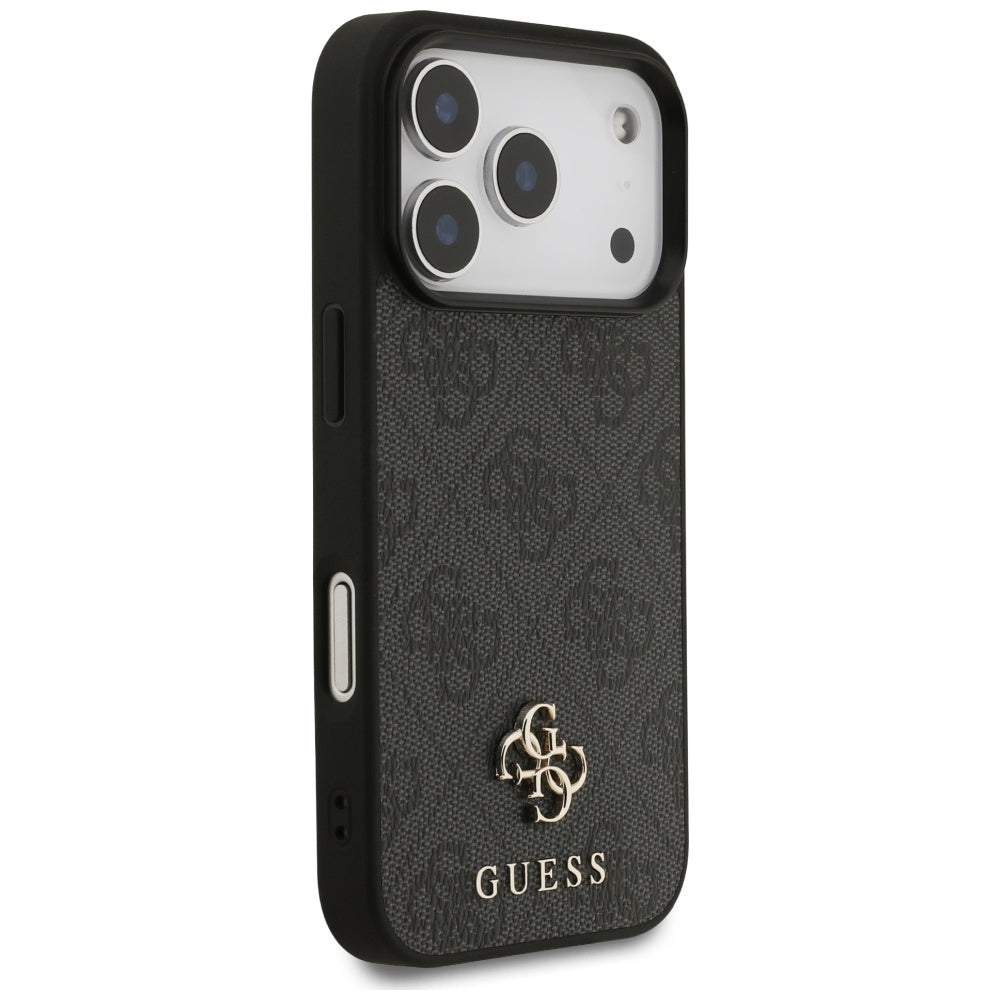 MagSafe tok Apple iPhone 17 Pro-hoz, Guess, 4G Small and Classic Logo, Fekete